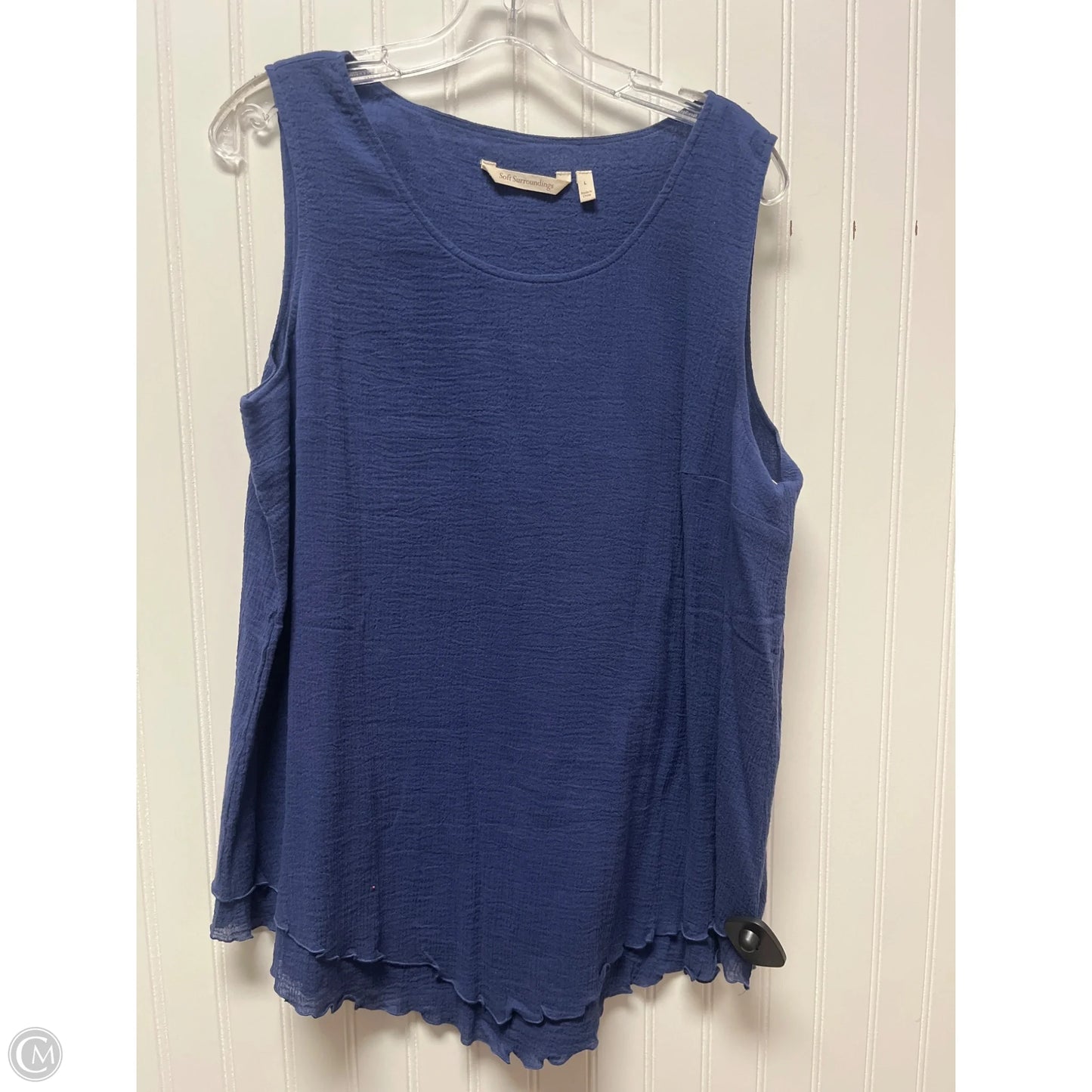 Top Sleeveless By Soft Surroundings In Blue, Size: L