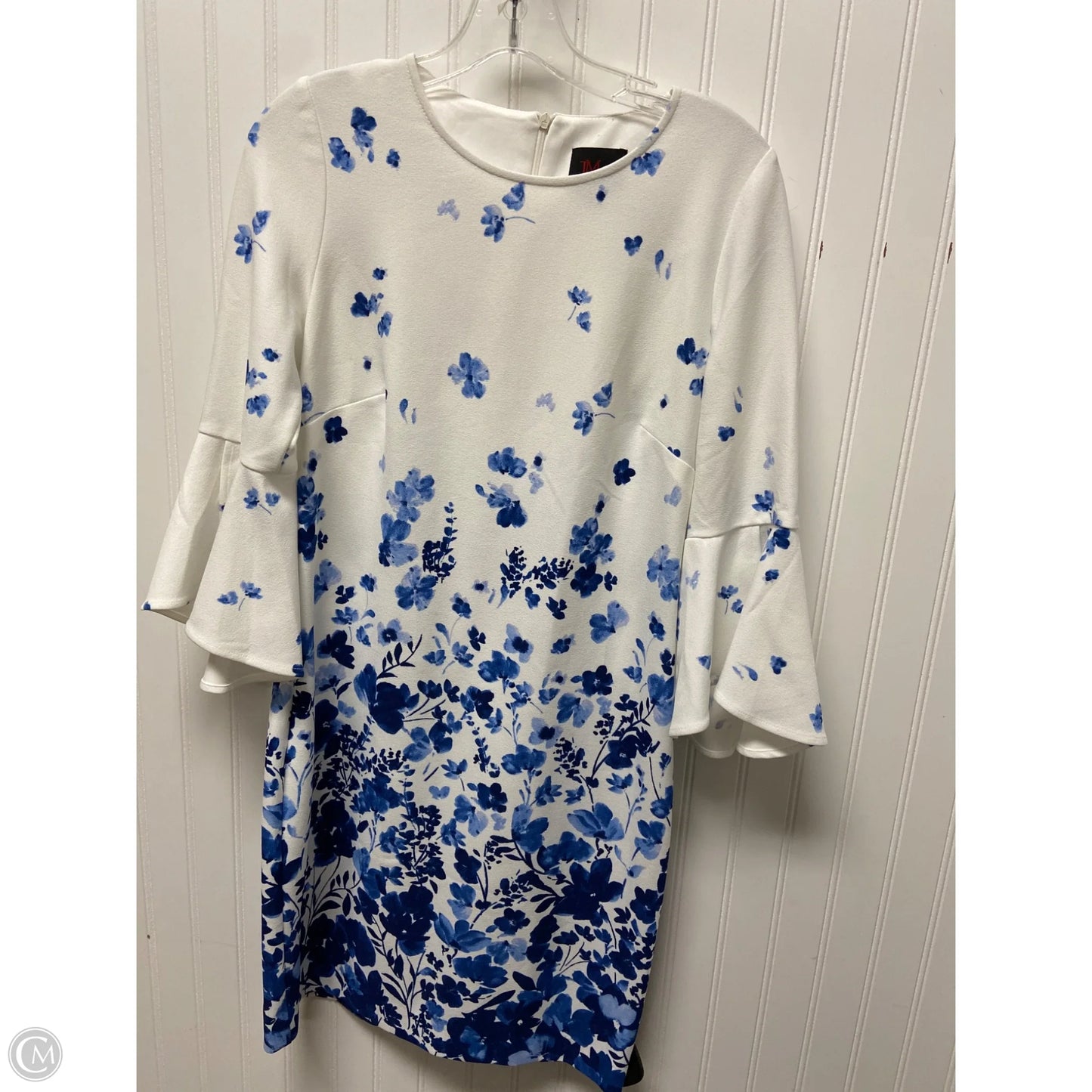 Dress Party Midi By Jm Collections In Blue & White, Size: S