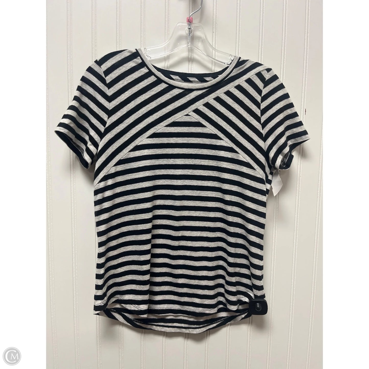 Top Short Sleeve By Talbots In Striped Pattern, Size: Mp