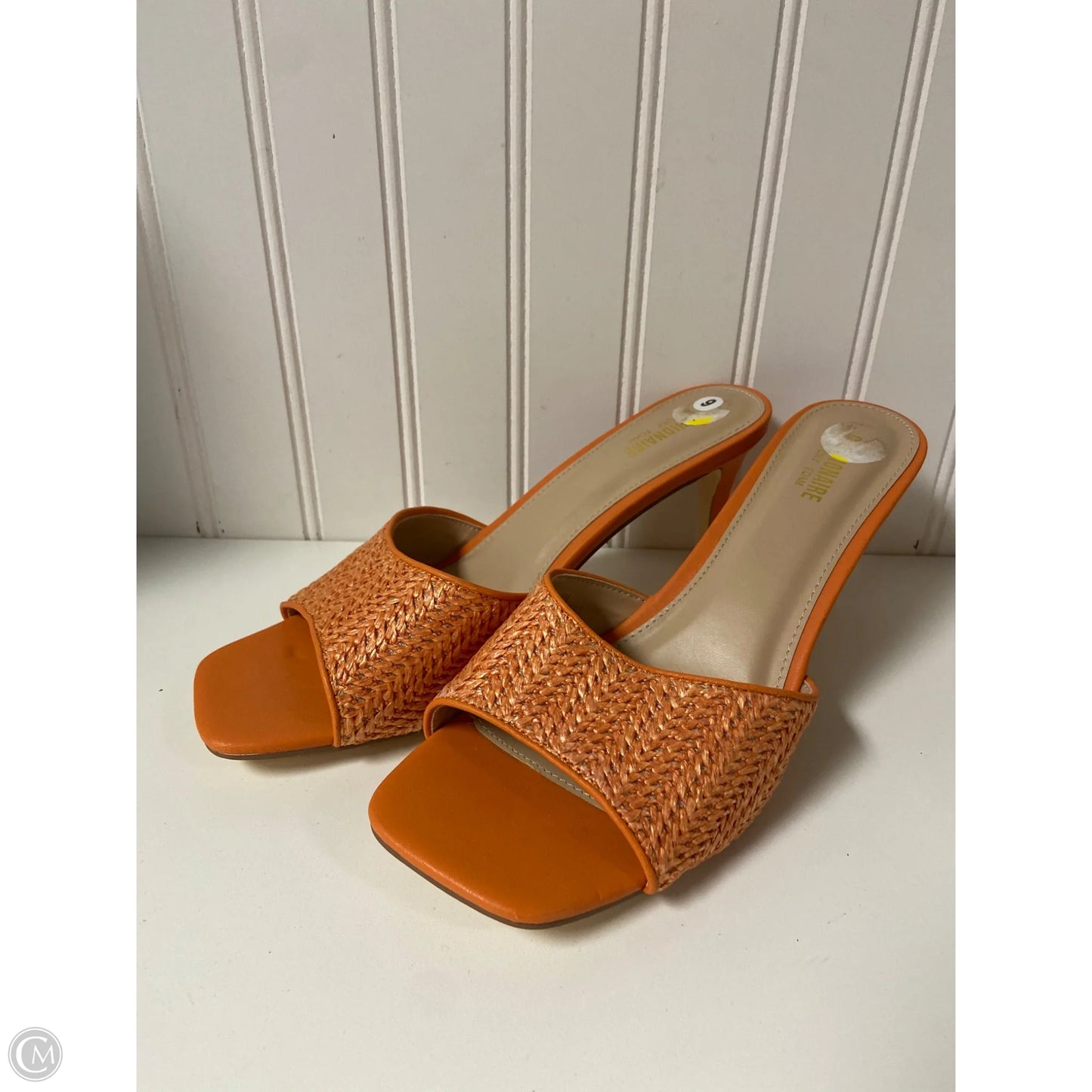 Shoes Heels Kitten By Cushionaire In Orange, Size: 9