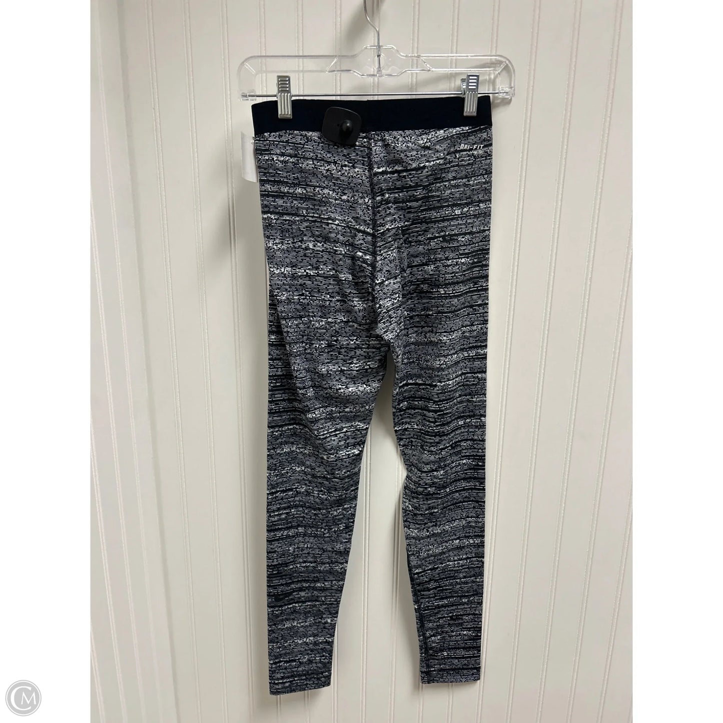 Athletic Leggings By Nike In Black & Grey, Size: S