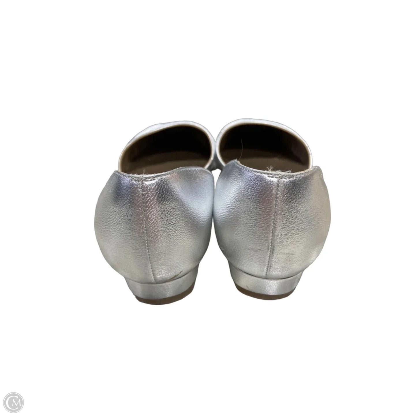 Sandals Flats By Clothes Mentor In Silver, Size: 6