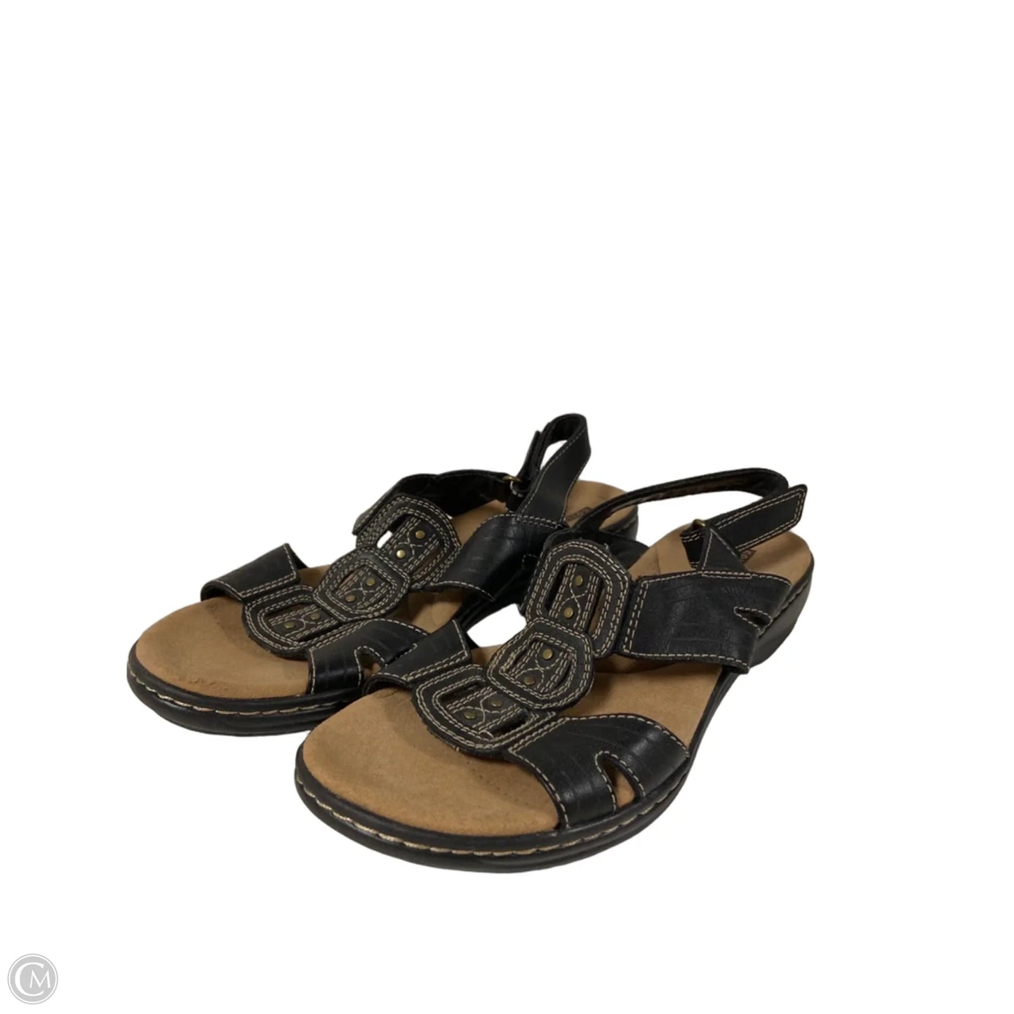 Sandals Flats By Clarks In Black, Size: 7