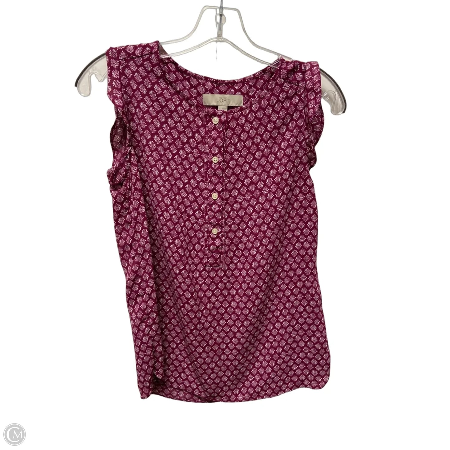 Top Sleeveless By Loft In Purple, Size: S
