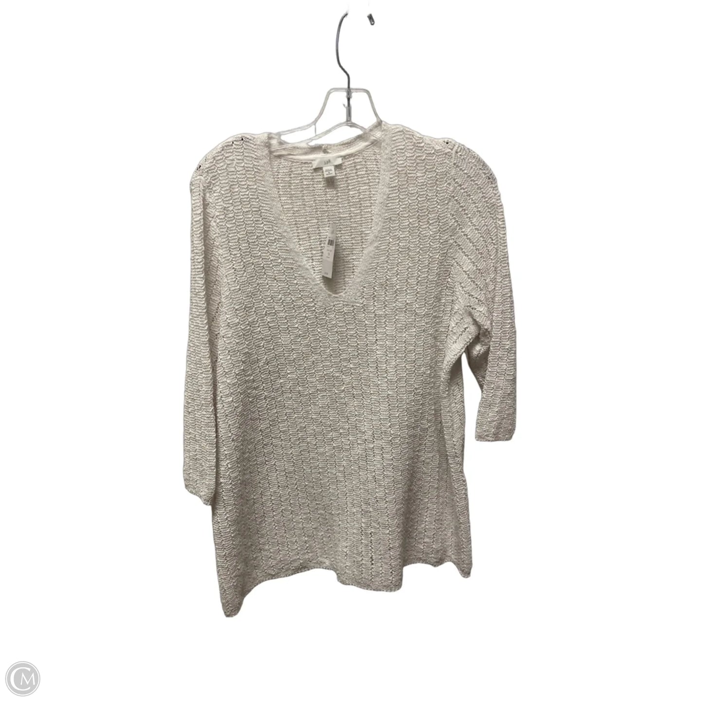 Top Short Sleeve By J. Jill In White, Size: 1x