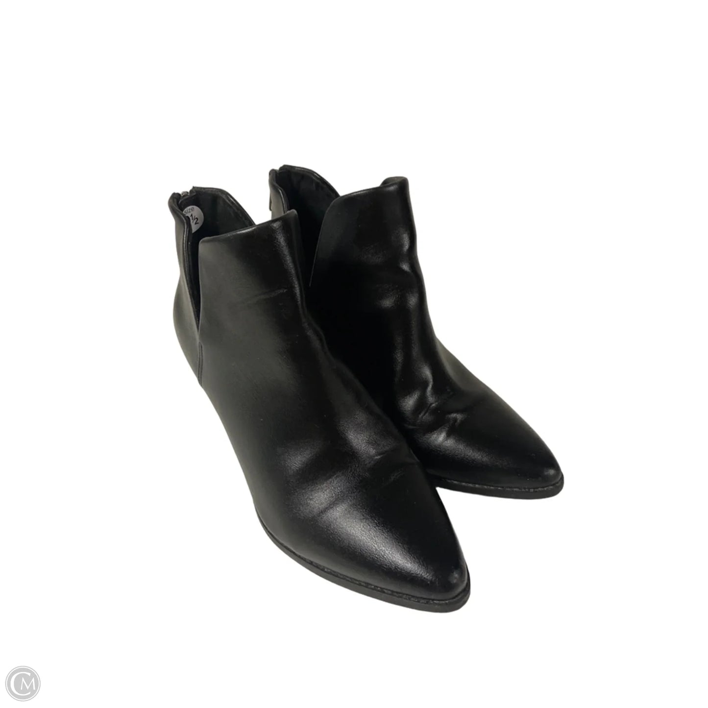 Boots Ankle Heels By Clothes Mentor In Black, Size: 9.5