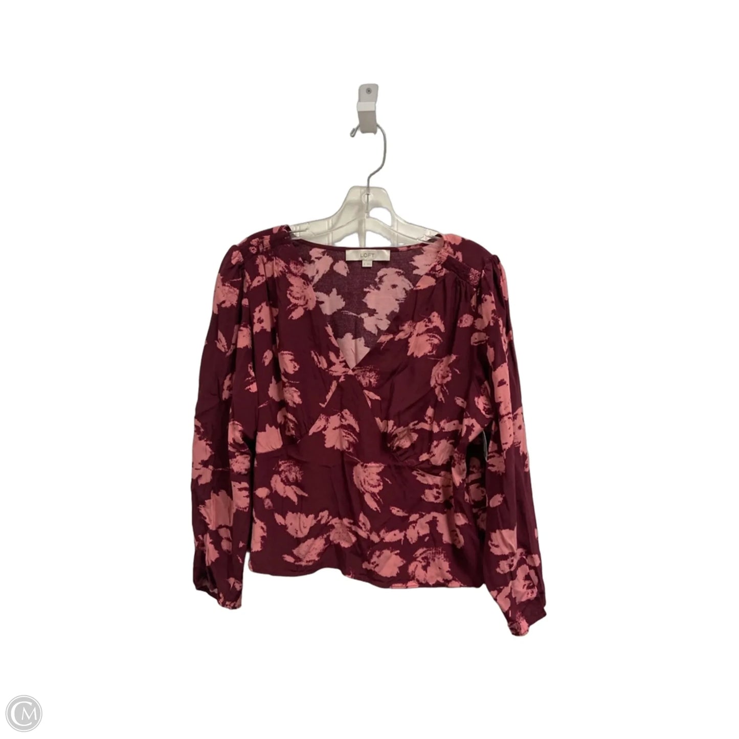 Top Long Sleeve By Loft In Red, Size: L