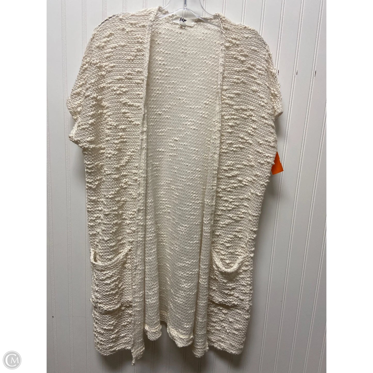 Sweater Cardigan By Clothes Mentor In Cream, Size: S