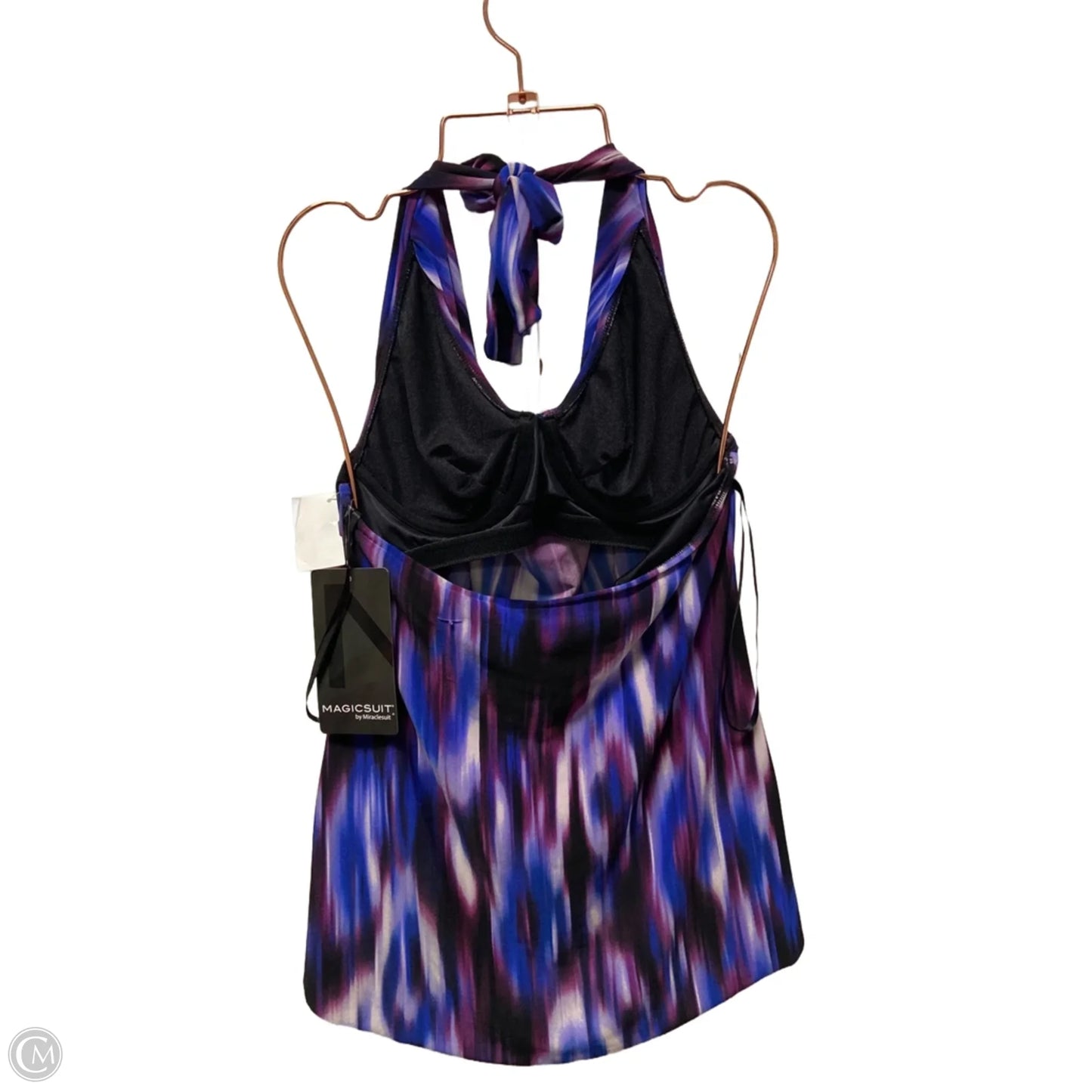 Swimsuit Top By Miraclesuit In Blue & Purple, Size: M