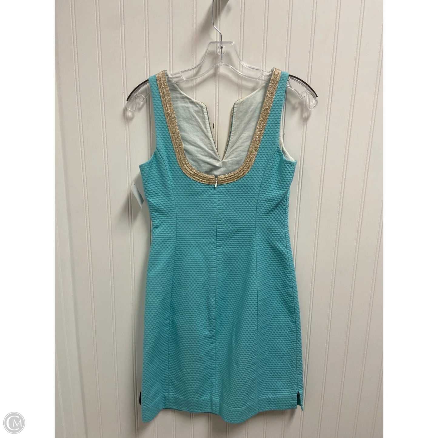 Dress Designer By Lilly Pulitzer In Blue & Gold, Size: Xs