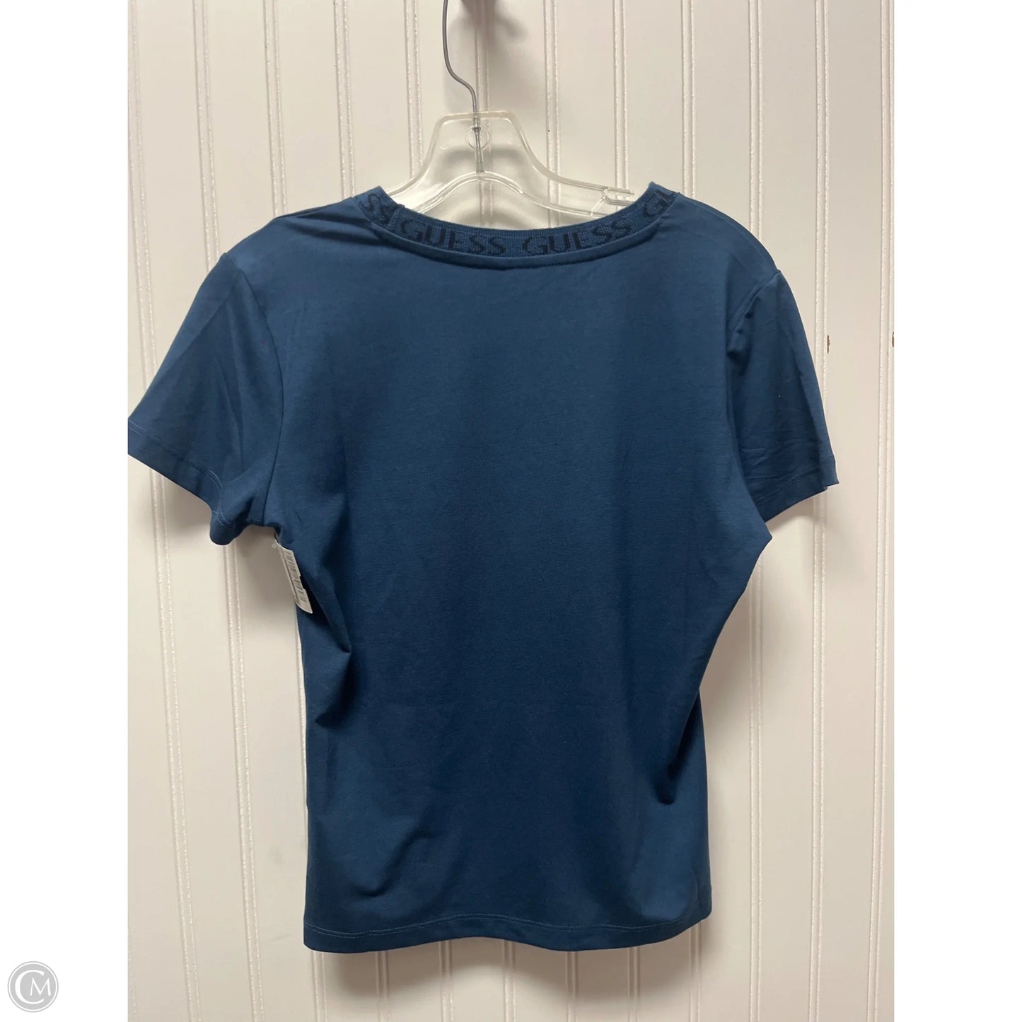 Top Short Sleeve By Guess In Blue, Size: M