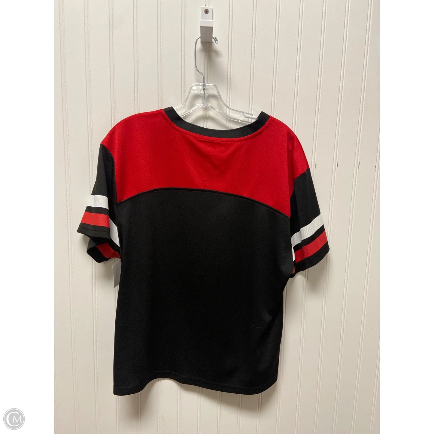 Athletic Top Short Sleeve By Clothes Mentor In Black & Red, Size: S