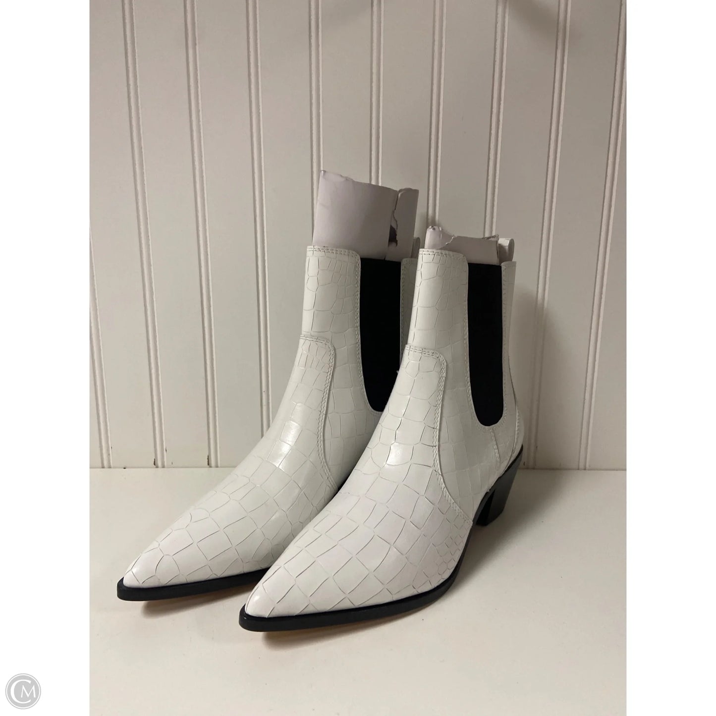Boots Leather By Paige In White, Size: 8.5