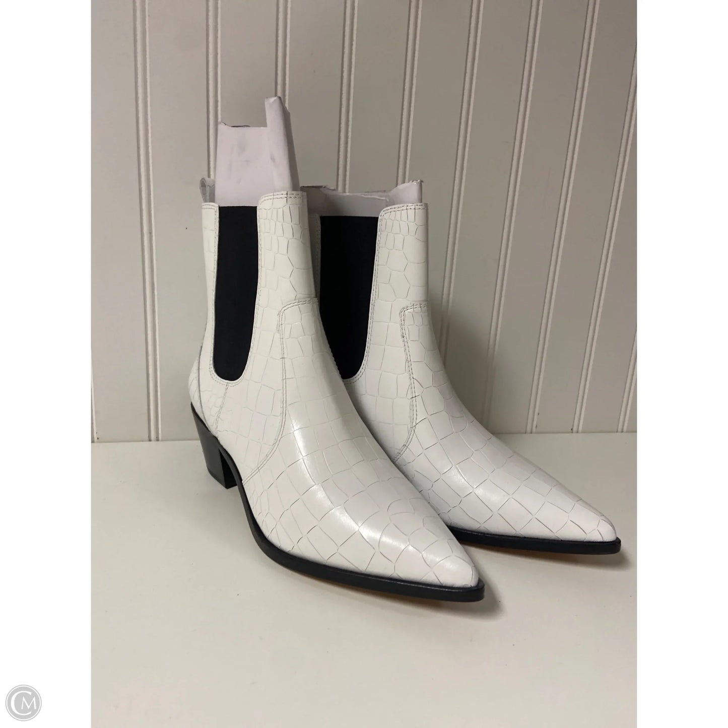 Boots Leather By Paige In White, Size: 8.5