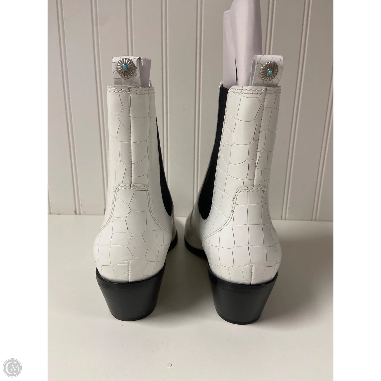 Boots Leather By Paige In White, Size: 8.5