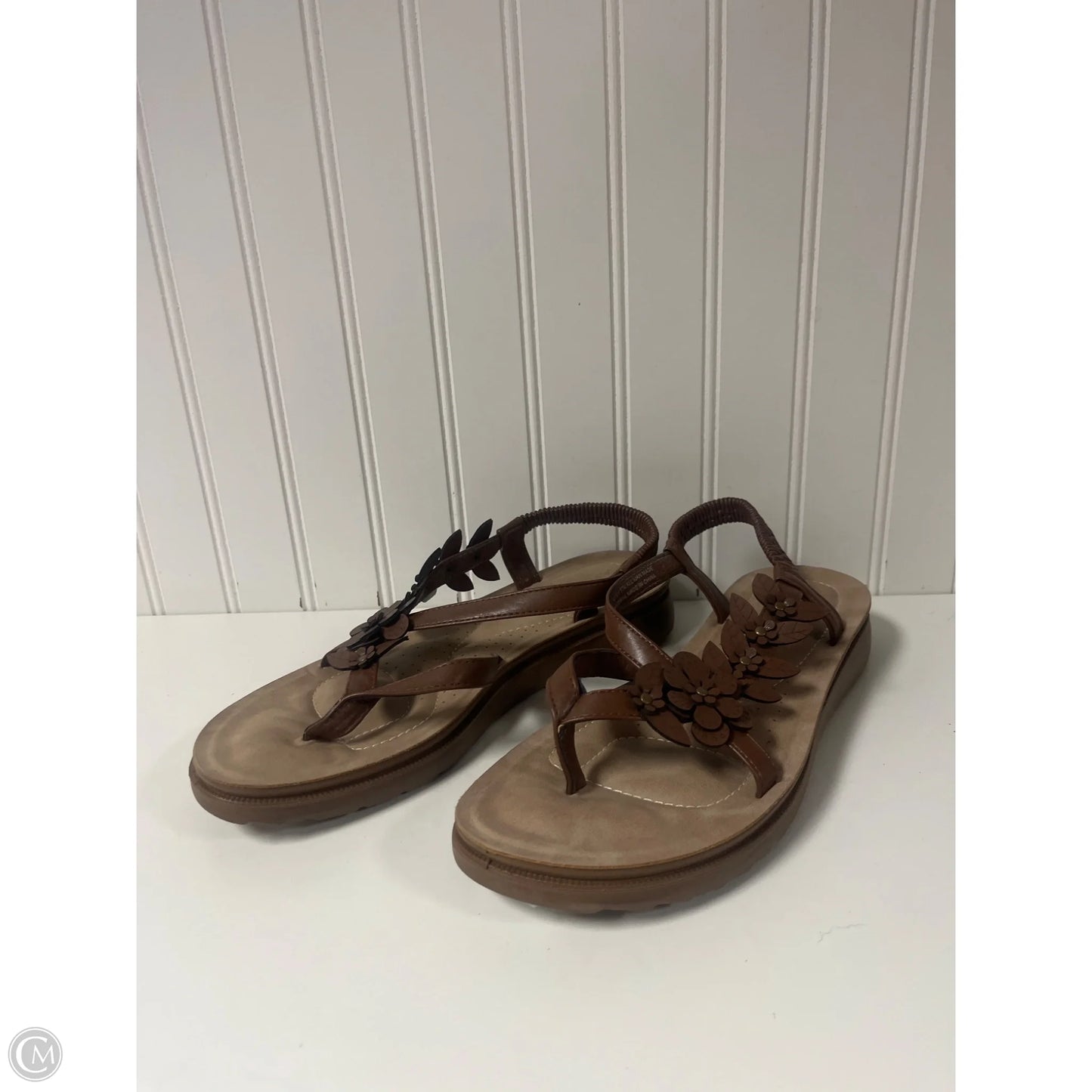 Sandals Flats By Andiano In Brown, Size: 10