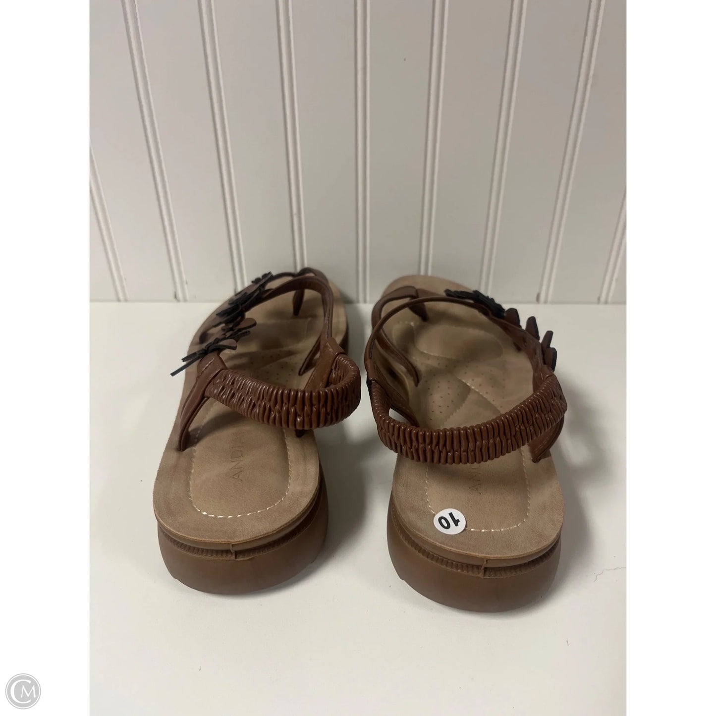 Sandals Flats By Andiano In Brown, Size: 10