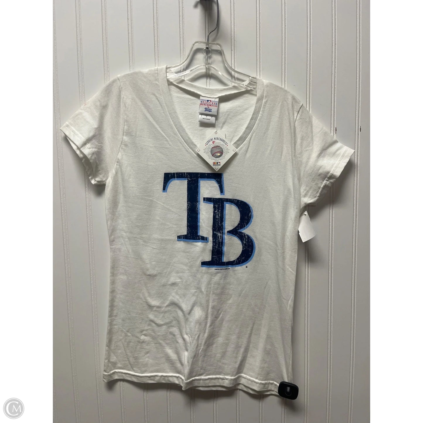 Athletic Top Short Sleeve By Clothes Mentor In White, Size: M