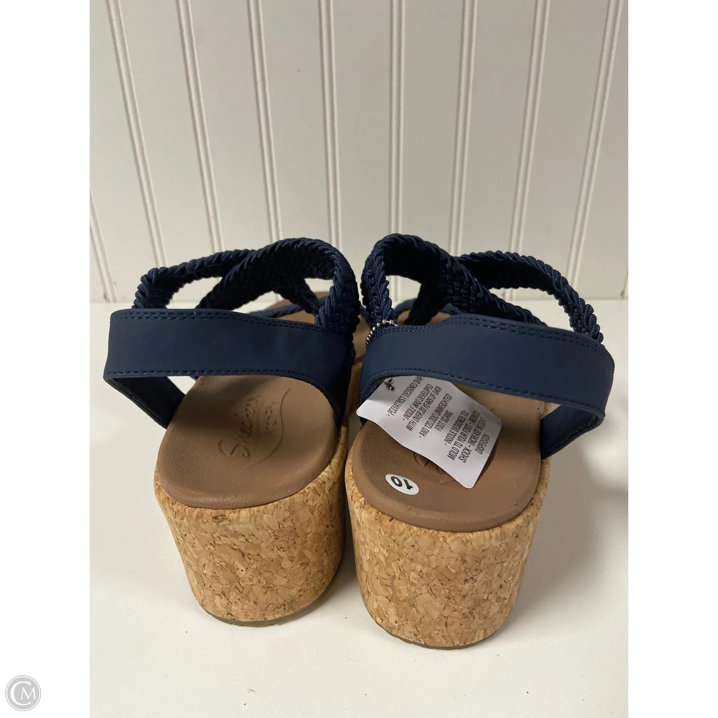 Sandals Flats By Skechers In Blue, Size: 10