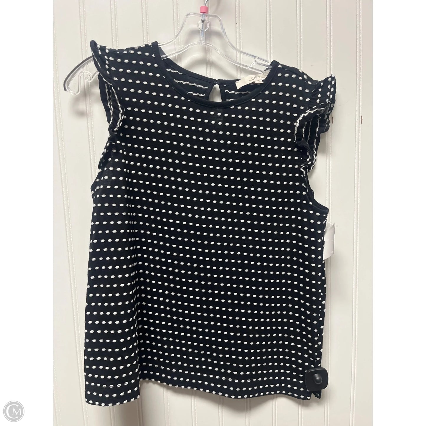 Top Sleeveless By Loft In Polkadot Pattern, Size: S