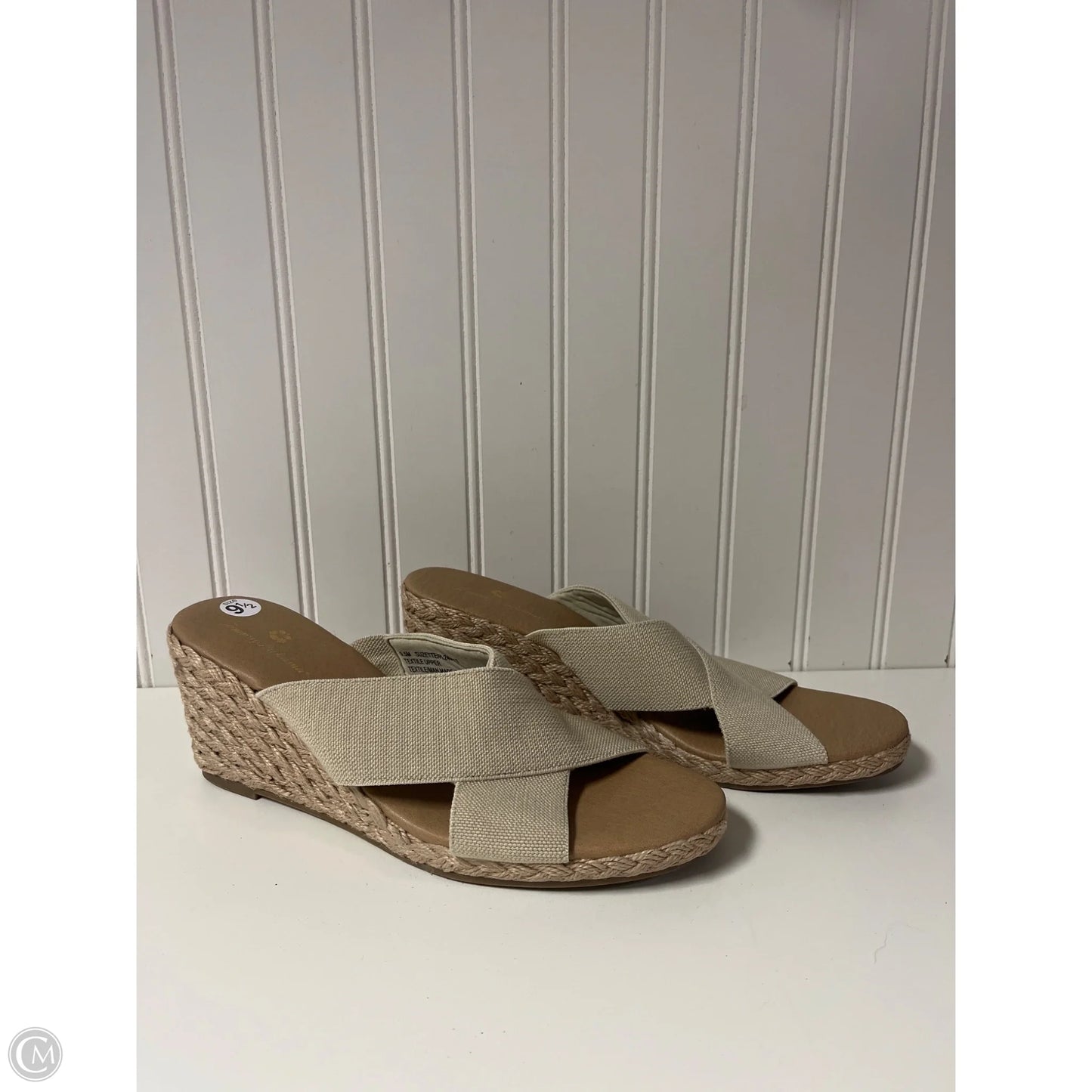 Sandals Heels Wedge By Tommy Bahama In Beige, Size: 9.5