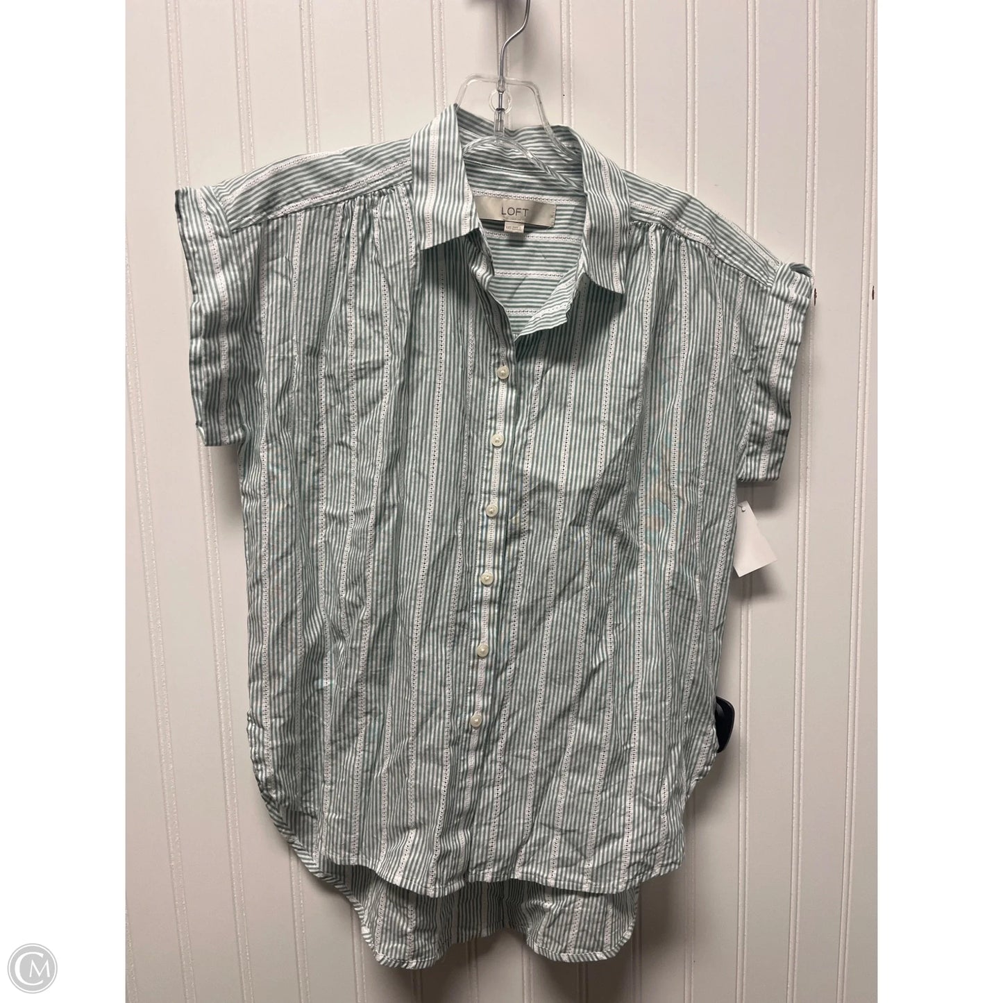 Top Short Sleeve By Loft In Green, Size: Xs