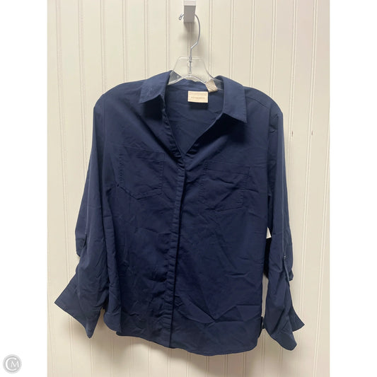 Top Long Sleeve By Chicos In Blue, Size: S