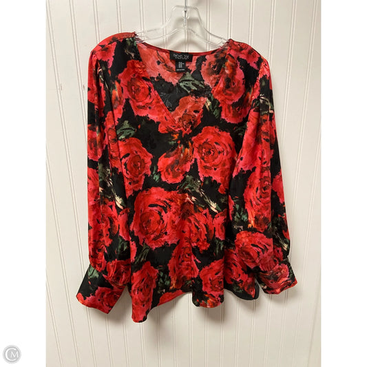 Top Long Sleeve By Rachel Zoe In Floral Print, Size: Xl