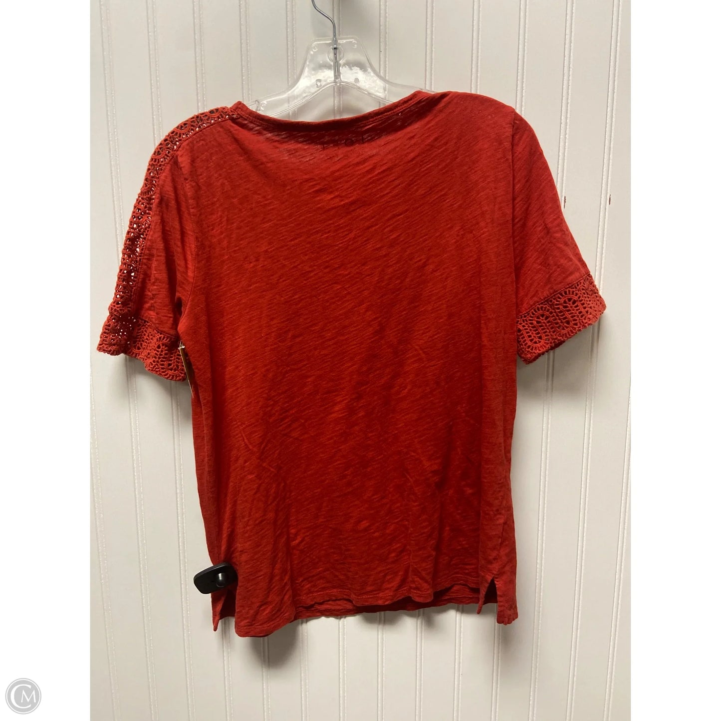 Top Short Sleeve By Loft In Orange, Size: S