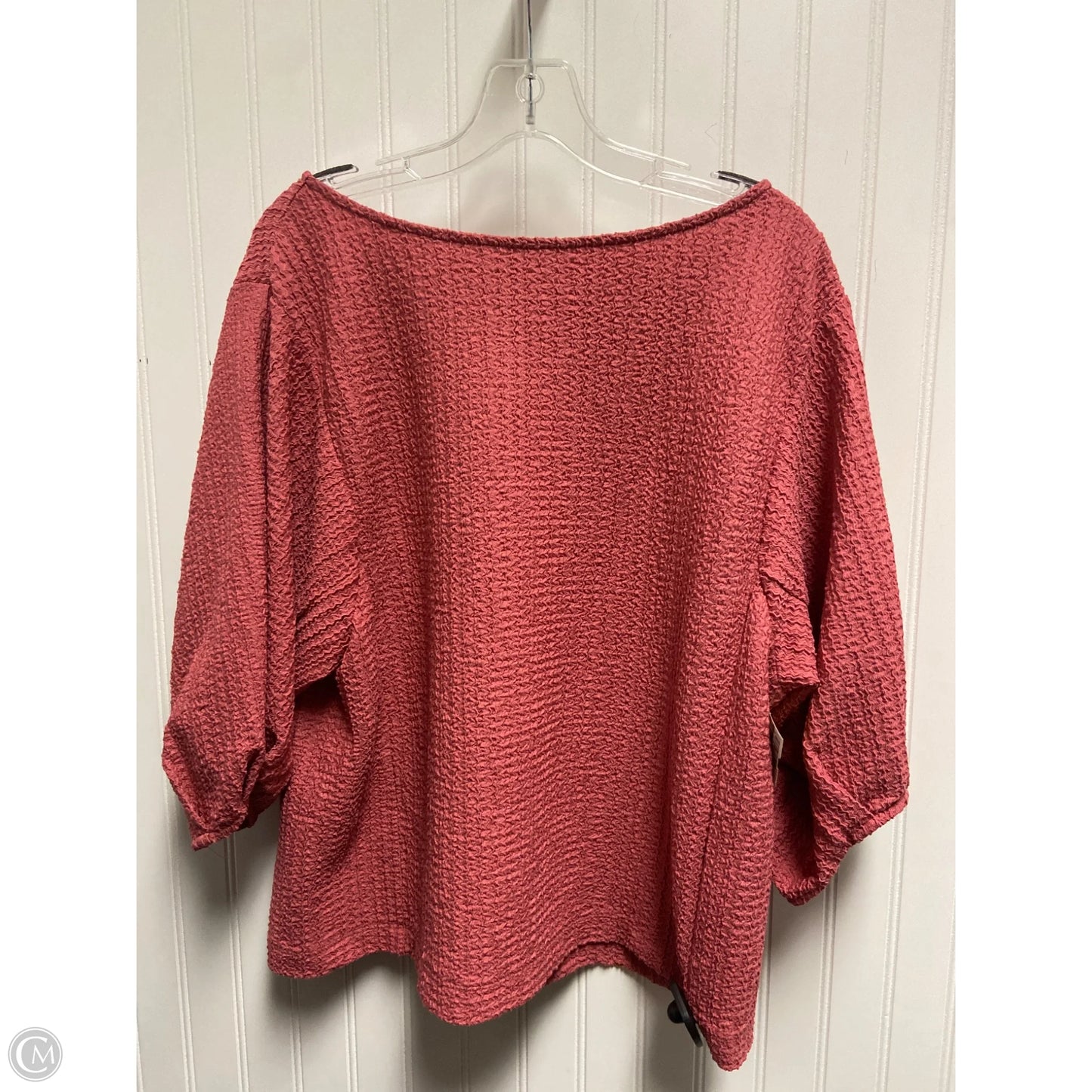 Top 3/4 Sleeve By Loft In Pink, Size: L