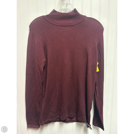 Top Long Sleeve By Philosophy In Maroon, Size: M
