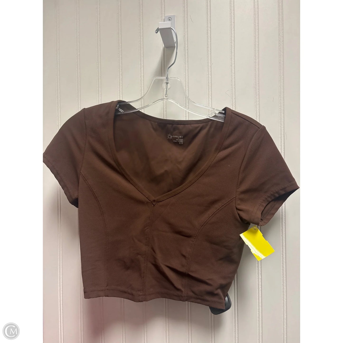 Athletic Top Short Sleeve By Offline By Aerie In Brown, Size: M