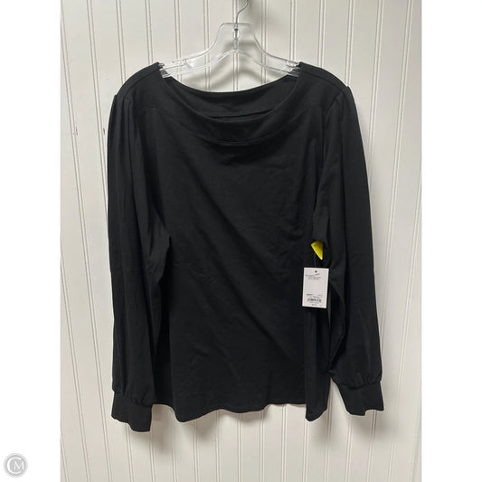 Top Long Sleeve By Croft And Barrow In Black, Size: Xl