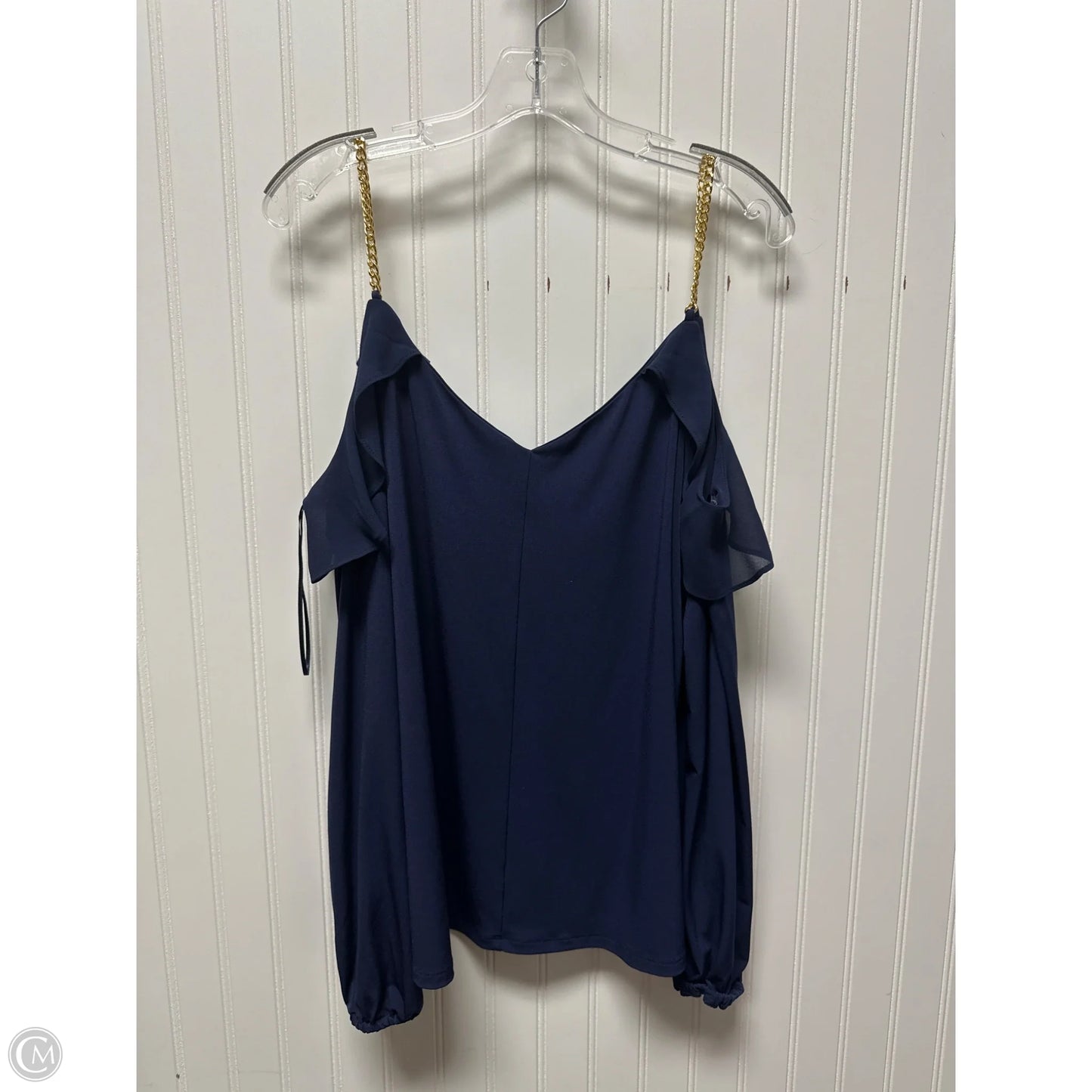 Top Long Sleeve By Michael By Michael Kors In Blue, Size: Xl