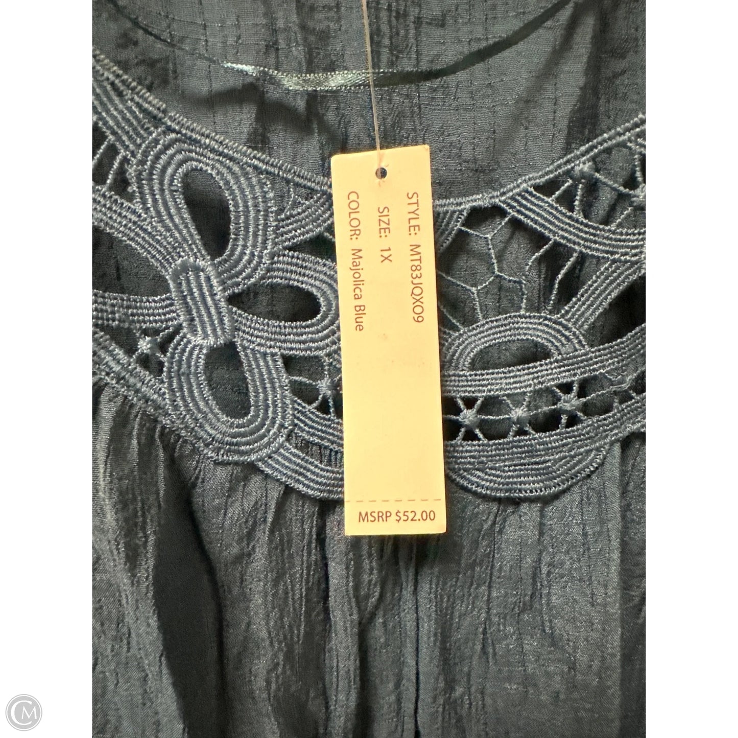 Top Long Sleeve By Zac And Rachel In Blue, Size: 2x