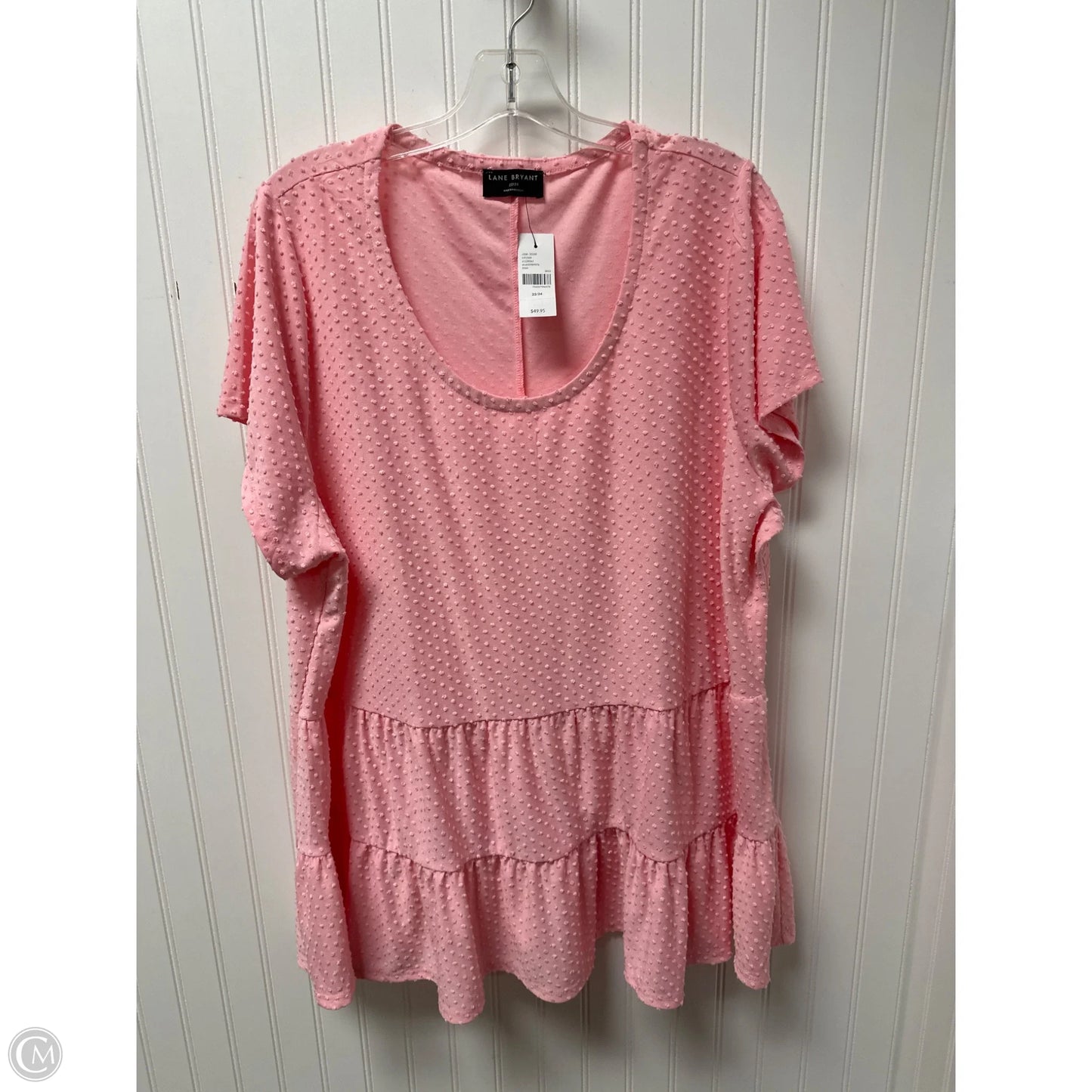 Top Short Sleeve By Lane Bryant In Pink, Size: 2x