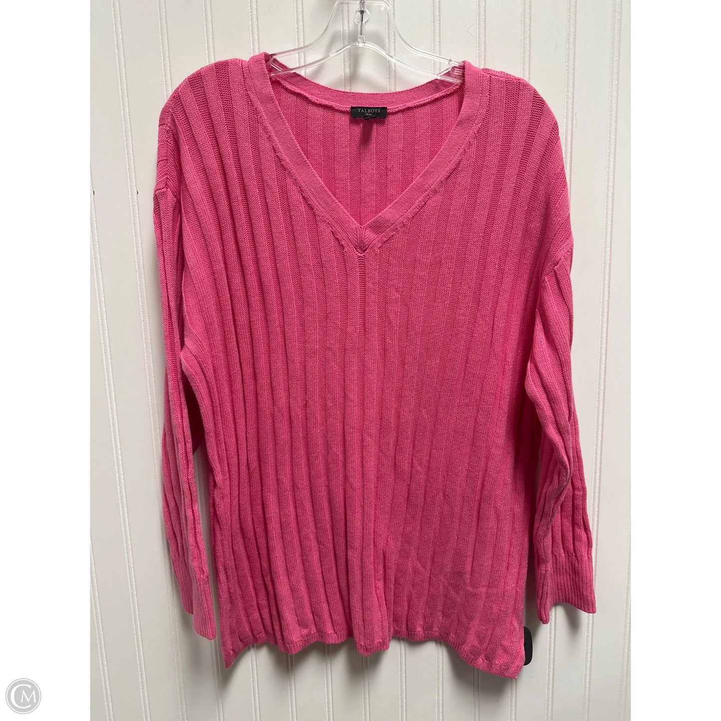 Sweater By Talbots In Pink, Size: 2x