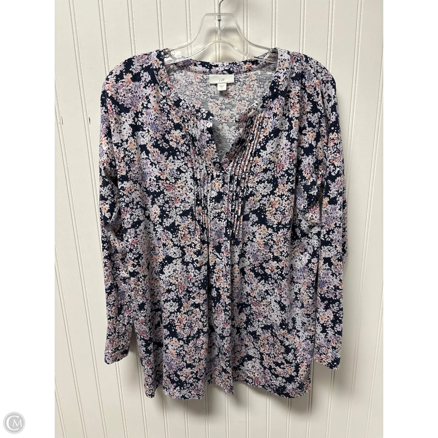 Top Long Sleeve By J. Jill In Floral Print, Size: S