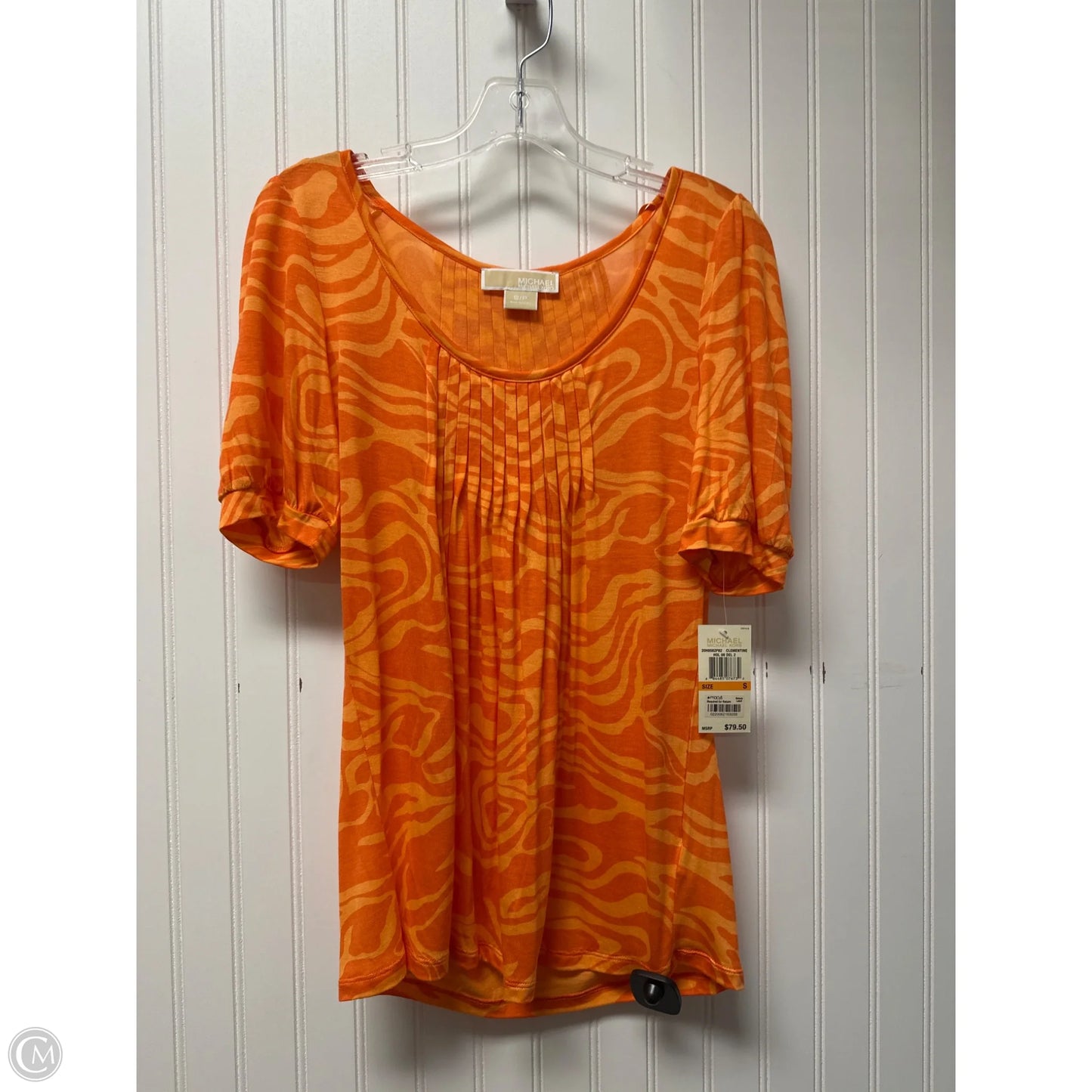 Top Short Sleeve By Michael By Michael Kors In Orange, Size: S