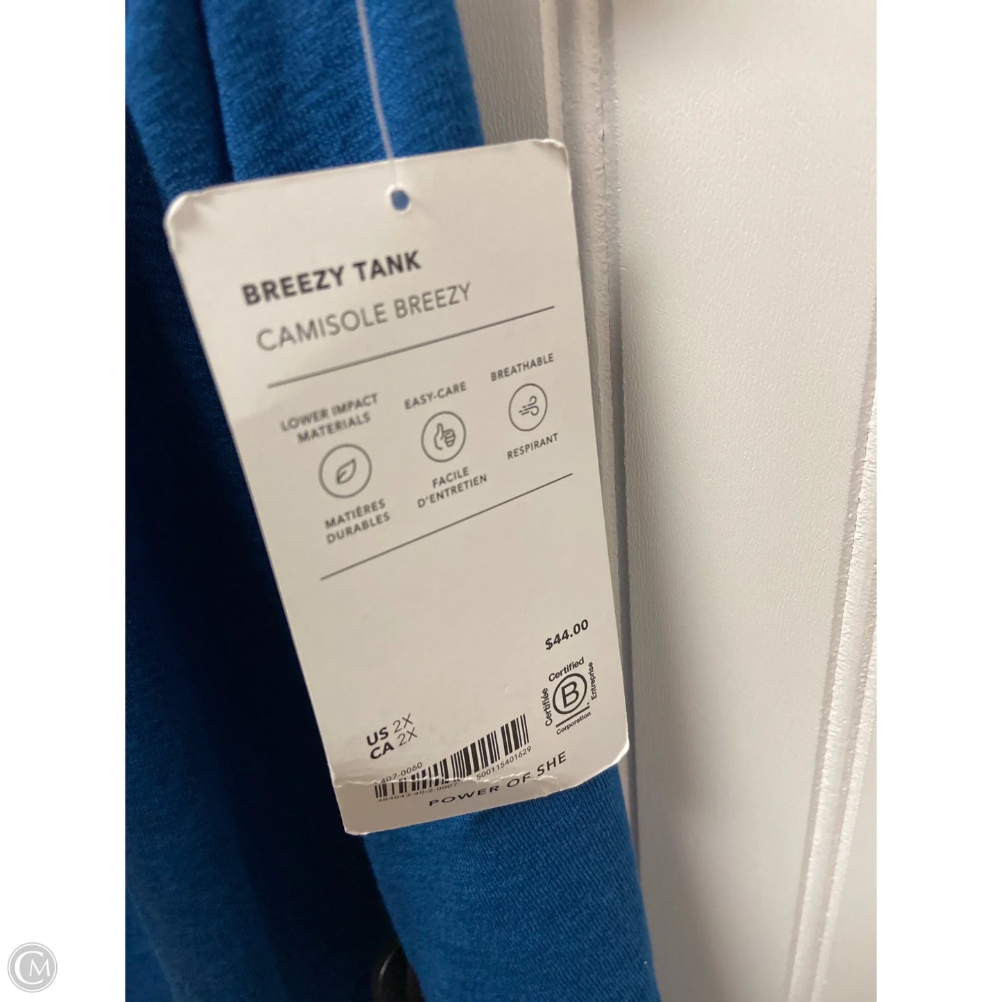 Athletic Tank Top By Athleta In Blue, Size: 2x