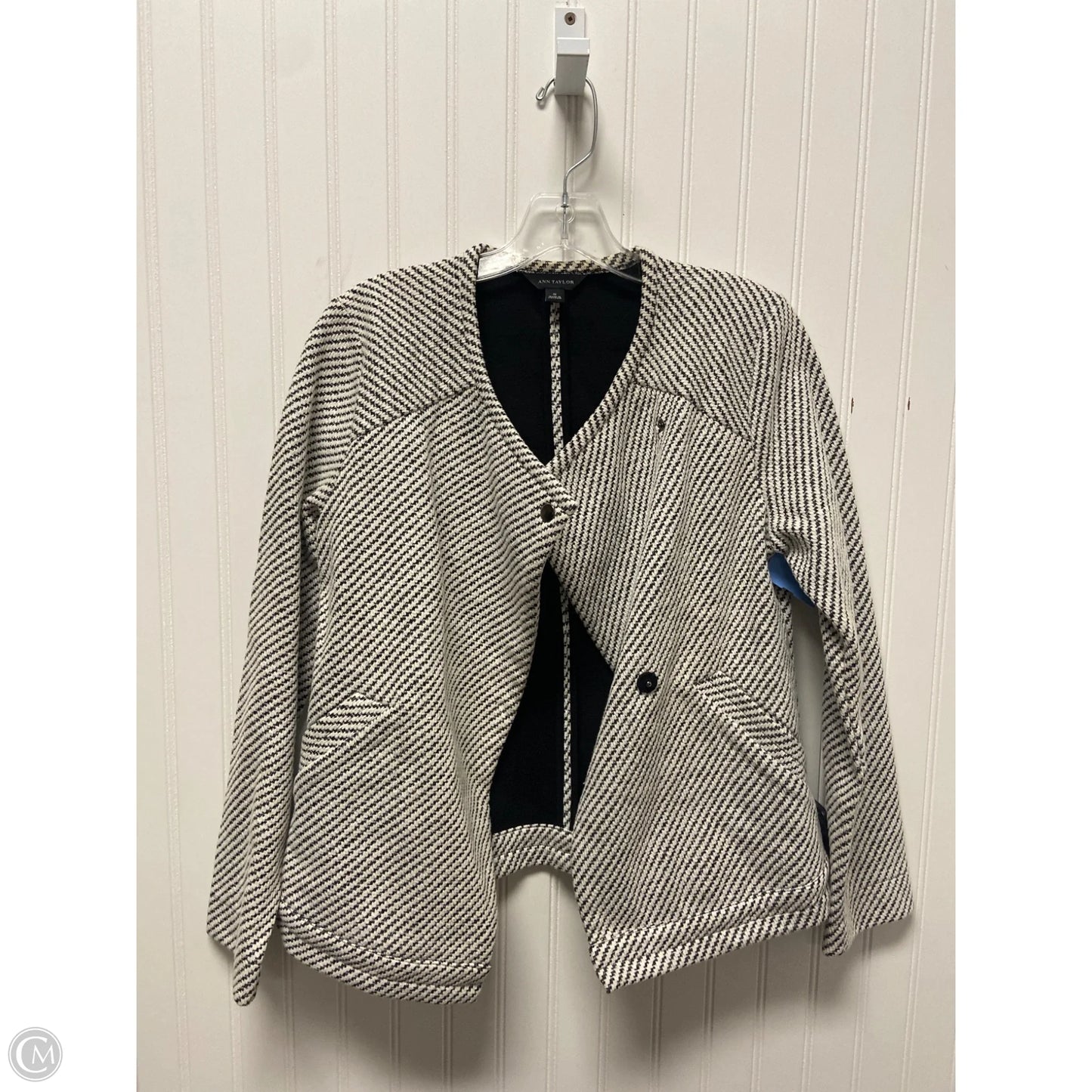 Jacket Other By Ann Taylor In Black & White, Size: S
