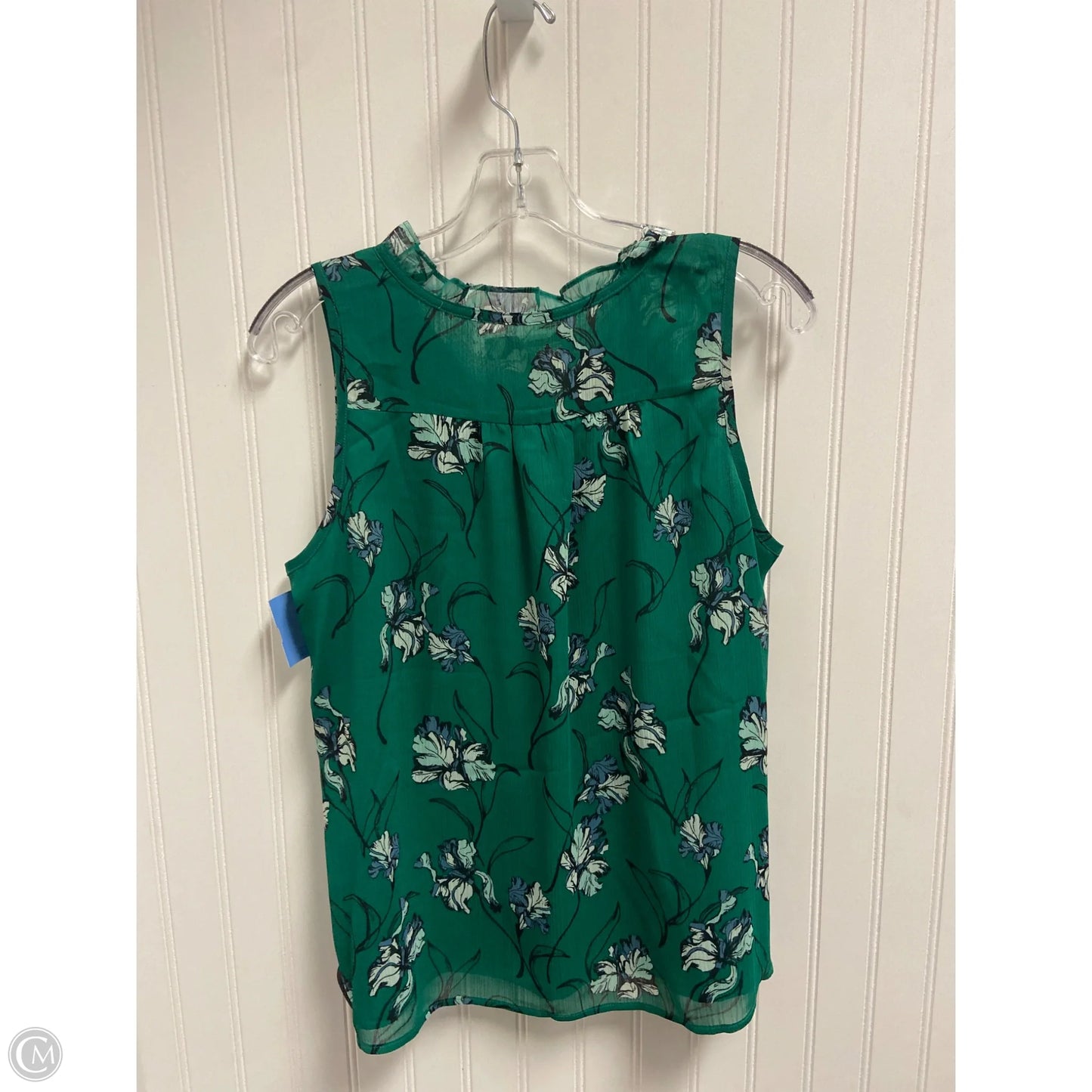 Top Sleeveless By Loft In Green, Size: S