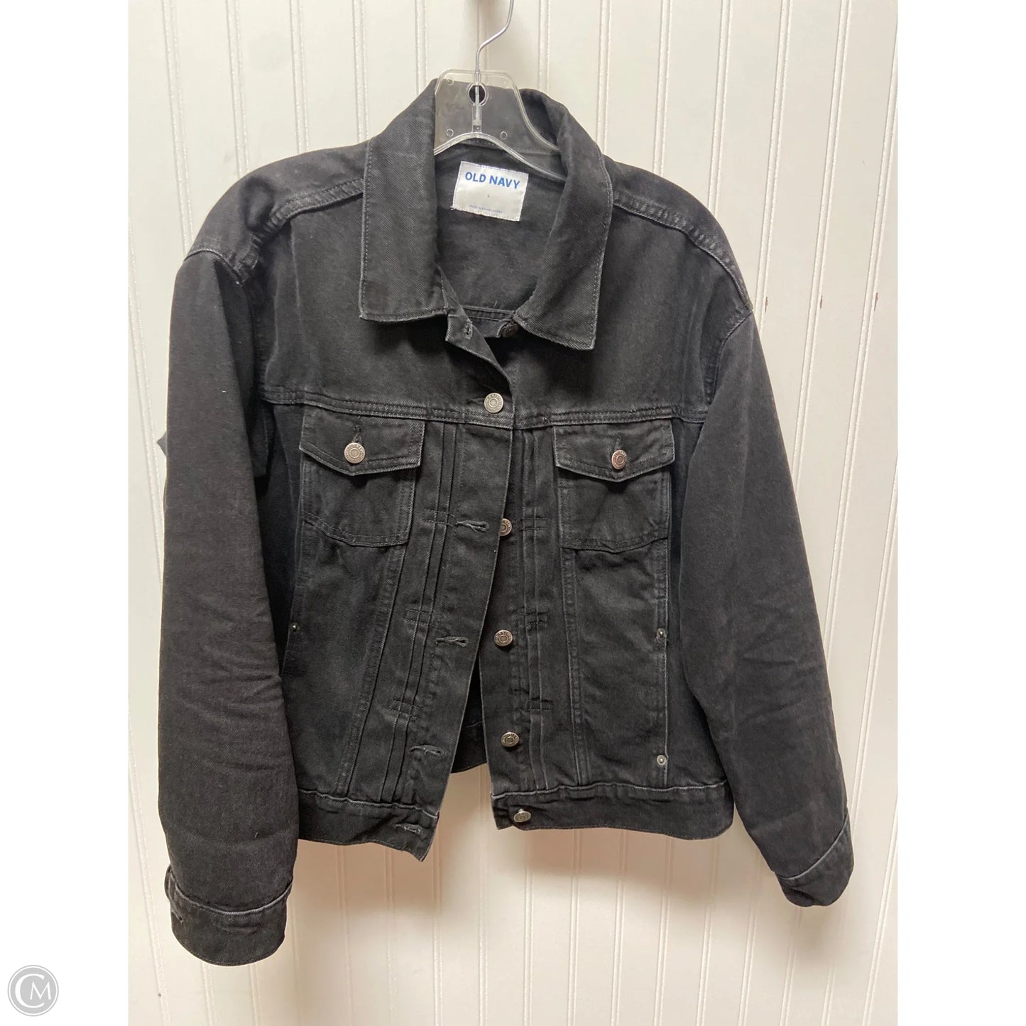 Jacket Denim By Old Navy In Black, Size: L