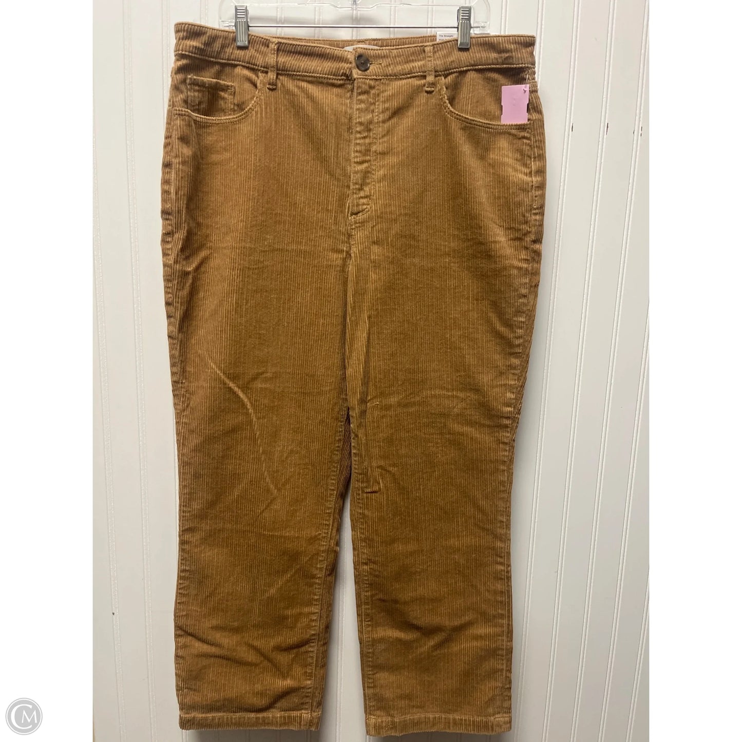 Jeans Straight By Loft In Tan, Size: 16