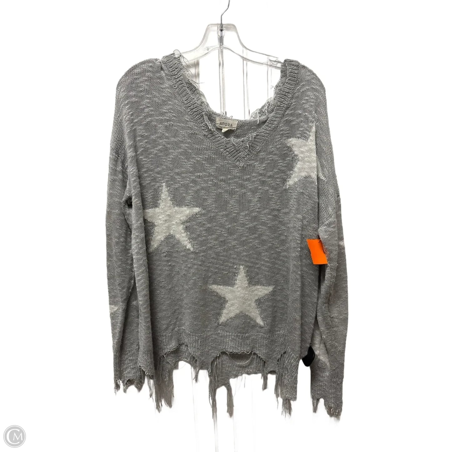 Sweater By Adora In Grey, Size: 1x