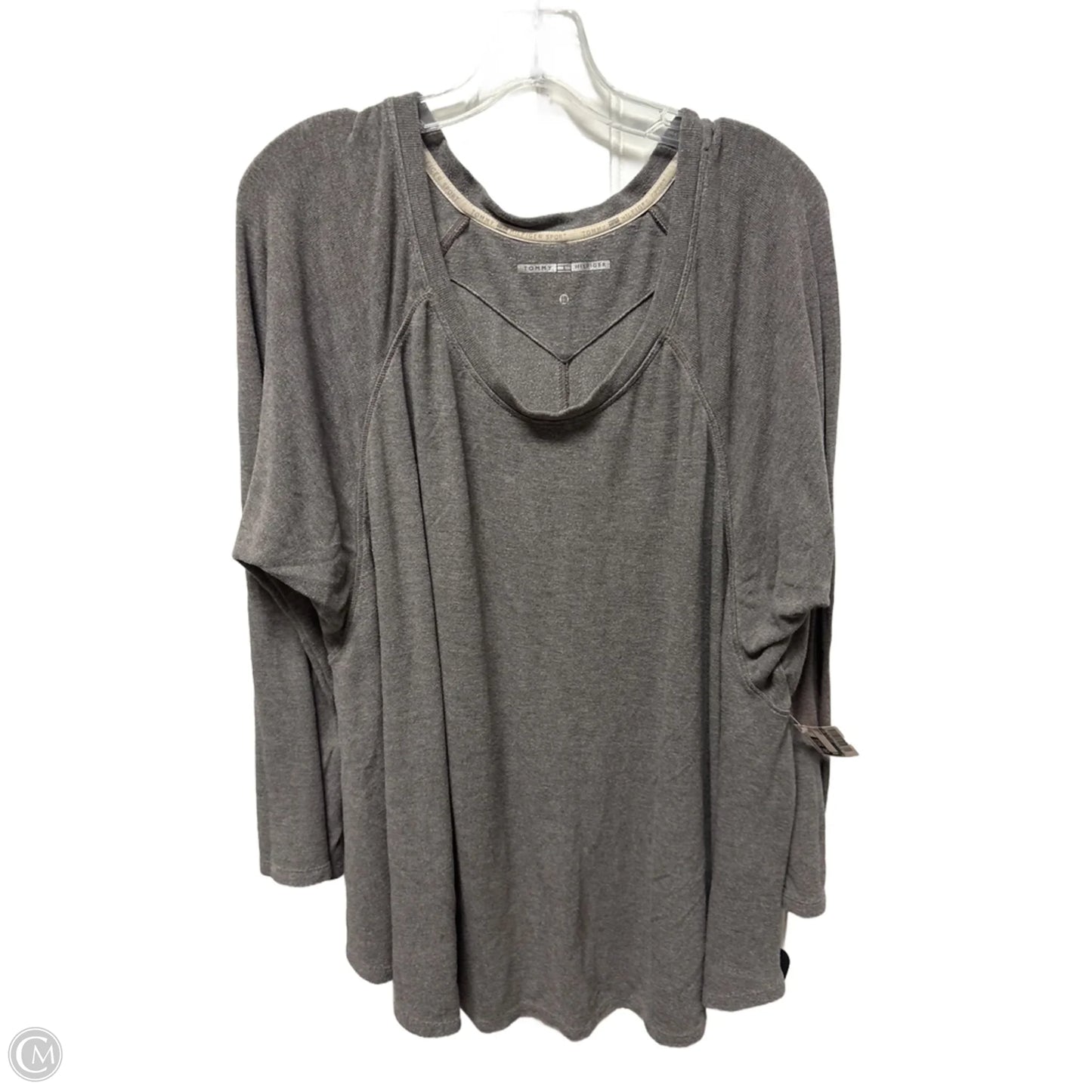 Sweater By Tommy Hilfiger In Grey, Size: 1x
