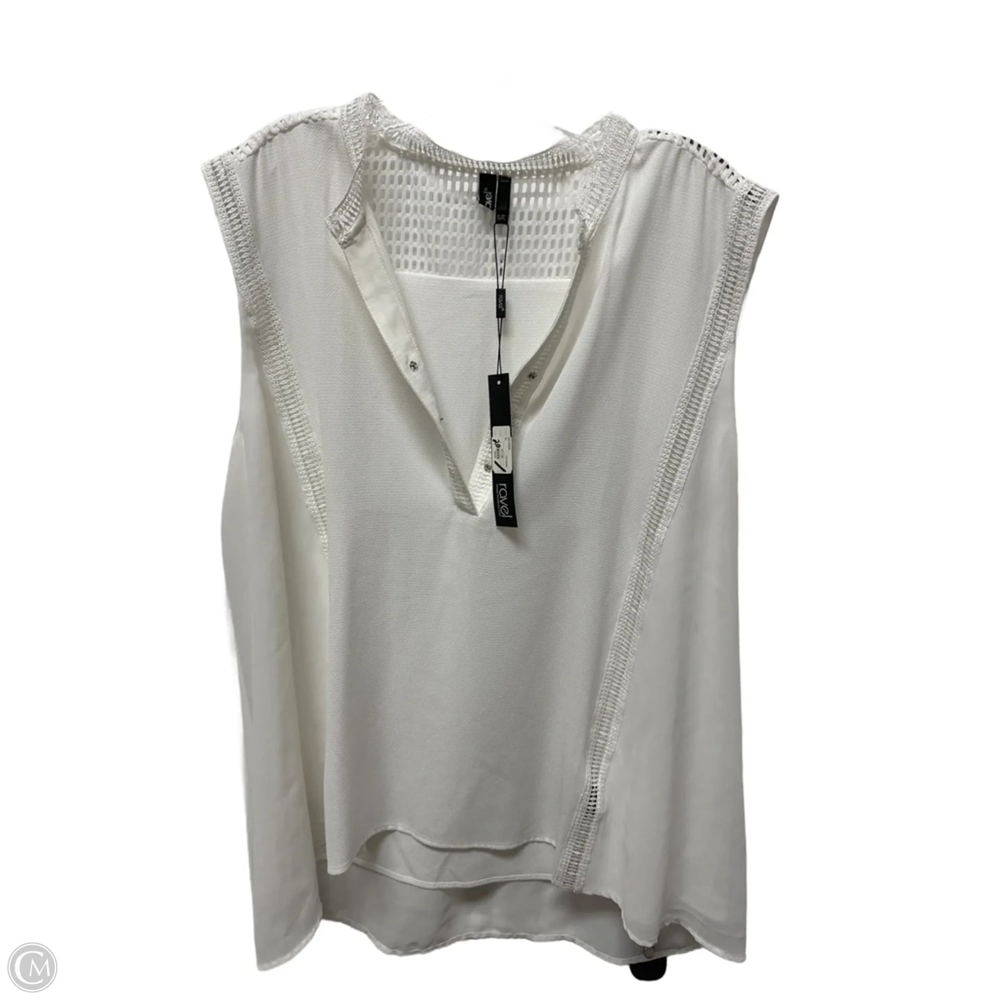 Top Sleeveless By Clothes Mentor In White, Size: Xl