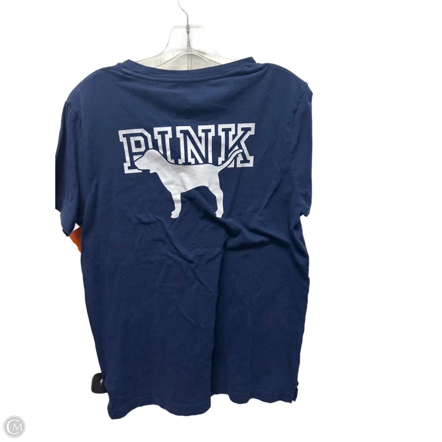 Top Short Sleeve By Pink In Navy, Size: S
