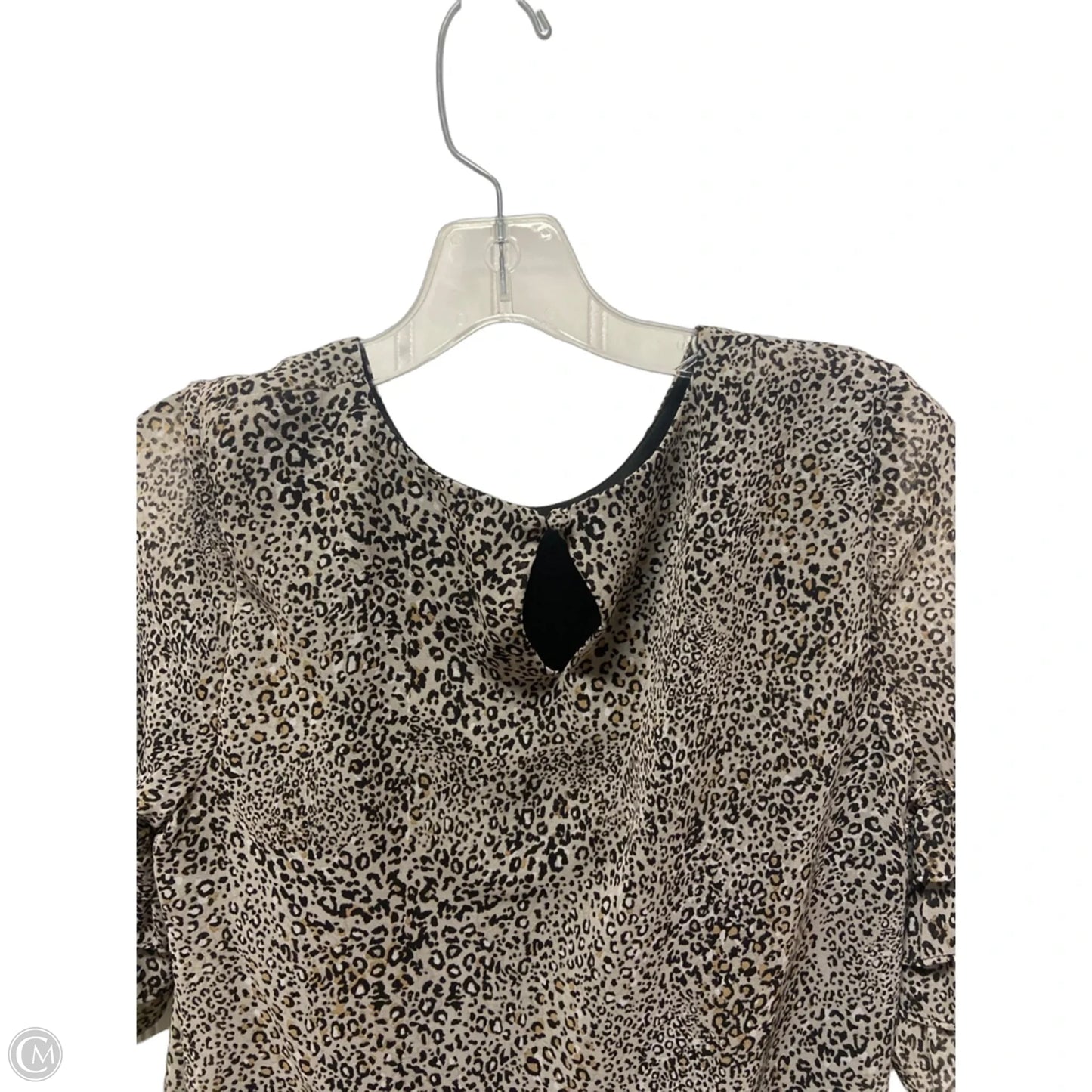 Top Short Sleeve By Cece In Animal Print, Size: Xs