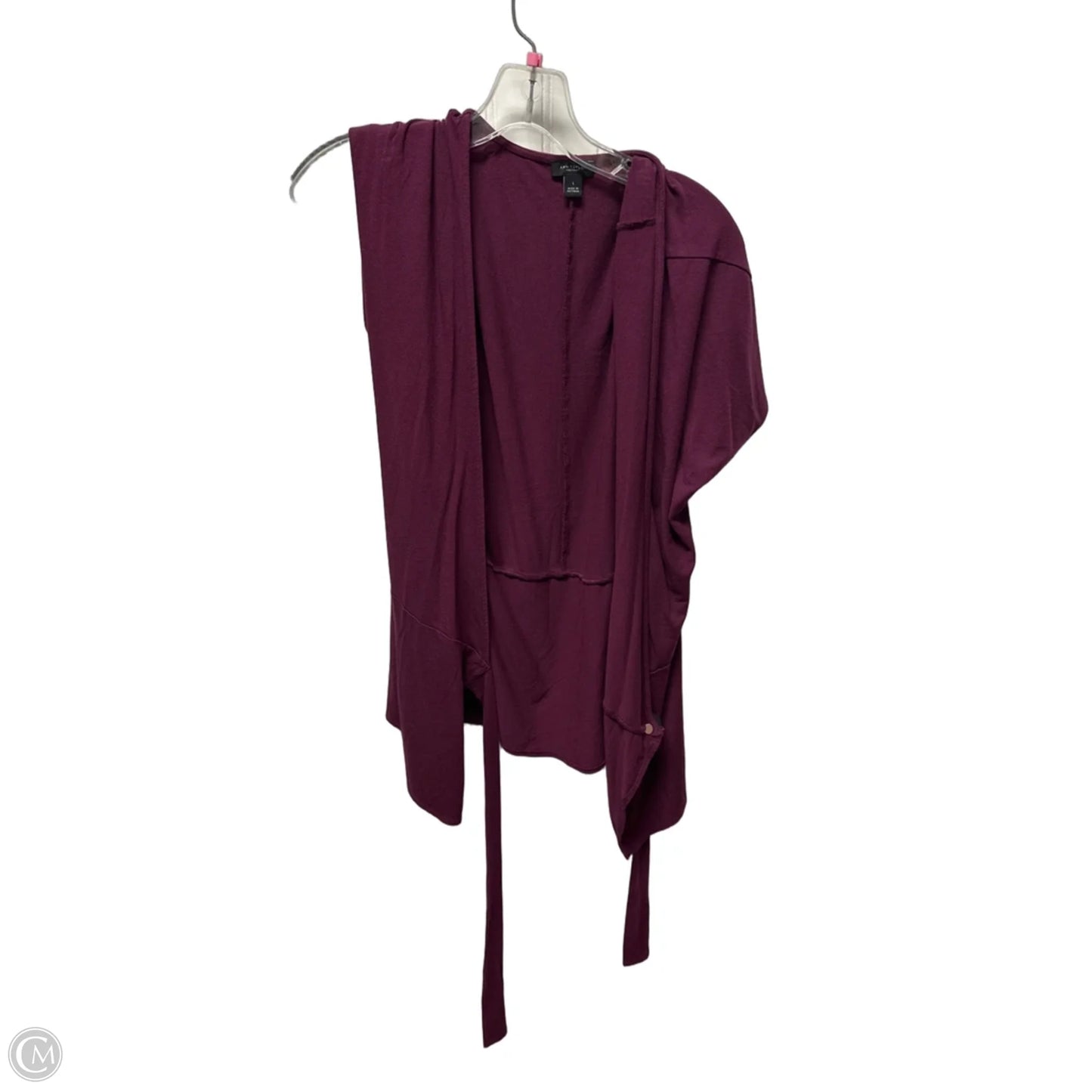 Top Short Sleeve By Ann Taylor In Purple, Size: L